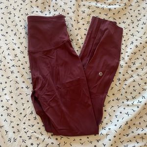 Lululemon Burgundy Crop Leggings